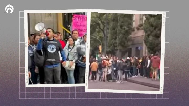 ‘Paralizan’ otra vez la Corte: Trabajadores del Poder Judicial protestan pero permiten paso a ministros