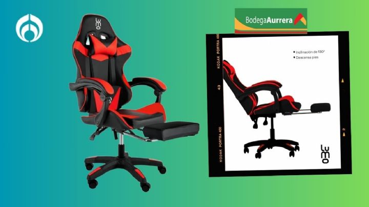 Bodega Aurrera rebaja 2 mil 500 pesos a esta silla gamer ergonómica, le dará un descanso a tu espalda