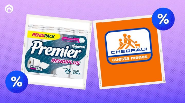 Chedraui desploma precio del papel de baño Premier con 24 rollos; rendidor y muy resistente