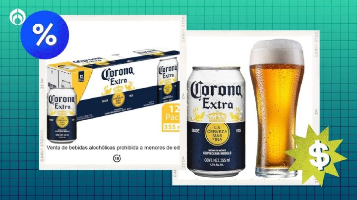 Walmart tiene casi regalado el cartón con 12 latas de cerveza Corona Extra, para la fiesta del 'fin'