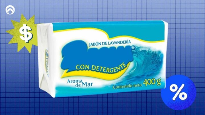 El jabón que es muy bueno eliminando la manchas de cuellos y puños, y Chedraui tiene baratísimo