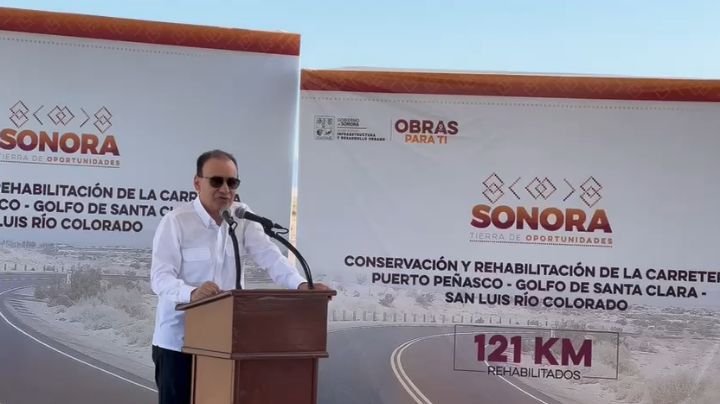 Entrega Alfonso Durazo carretera Peñasco-Golfo de Santa Clara