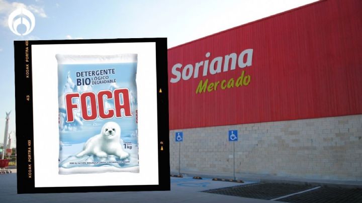 Soriana remata el jabón Foca, rendidor y efectivo contra la mugre y manchas difíciles