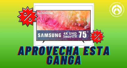 Bodega Aurrera le descontó $9000 a esta pantalla Samsung de 75" con sonido Q-Symphony