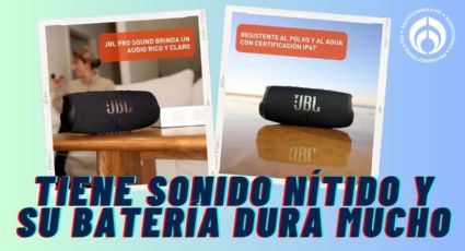 La bocina JBL más venida y barata, perfecta para la primavera; es potente, resiste sol y lluvia