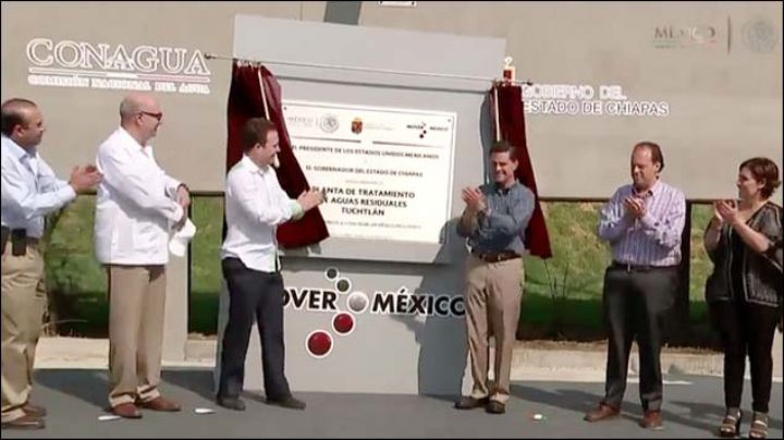 Inaugura Peña Nieto planta de tratamientos residuales Tuchtlán