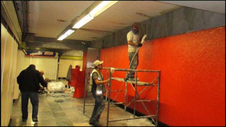 Realizan trabajos para evitar filtraciones de agua en el Metro. Con Juan F Rocha