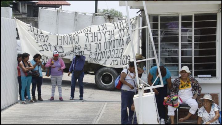 Pobladores de San Antonio de la Cal instalan plantón en el INE