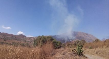 Llamas en el Volcán de Guadalupe en Tláhuac: autoridades socavan incendio