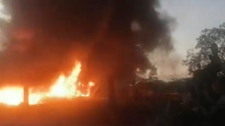 Explota toma clandestina de combustible en Nopala, Hidalgo