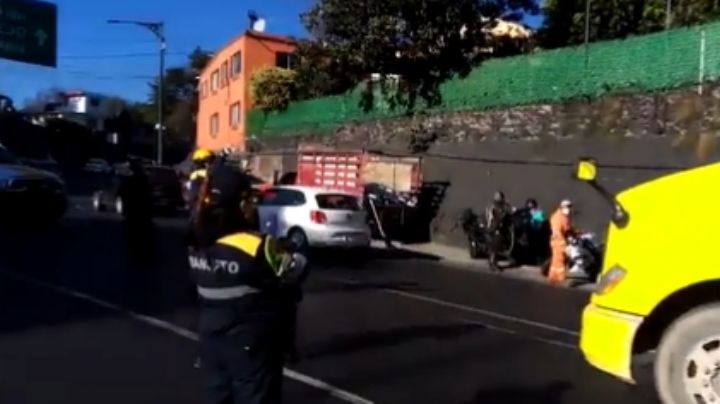 ¡Ojo! Cierran tramo de Viaducto-Tlalpan por volcadura de tráiler