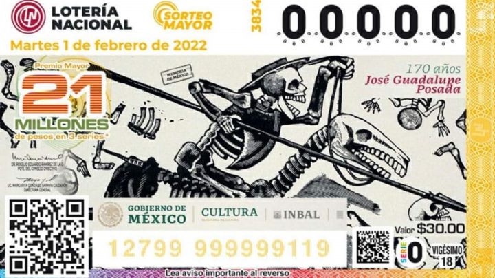 Lotería Nacional e INBAL harán billete por aniversario de José Guadalupe Posada