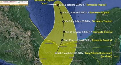 Tormenta Tropical ‘Karl’: podría impactar en costas de Veracruz y Tabasco