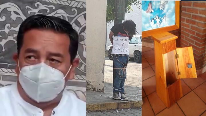 Ratero es amarrado a un poste por robar una capilla ¿Qué opina la Diócesis de Cuernavaca?