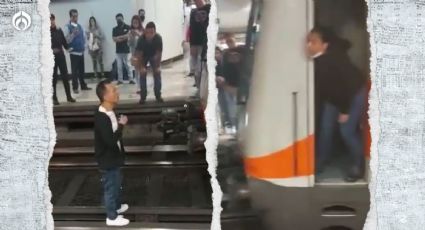 (VIDEO) Tensión en el Metro: persona baja a las vías y trata de quitarse la vida