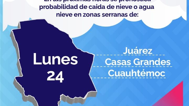 Emite CEPC aviso preventivo por el descenso de temperatura y probabilidad de lluvias y nieve