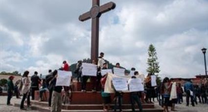 Indígenas desplazados por violencia protestan en Chiapas