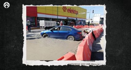 (VIDEO) La historia detrás del automovilista que terminó en un ‘pozo’ de cemento