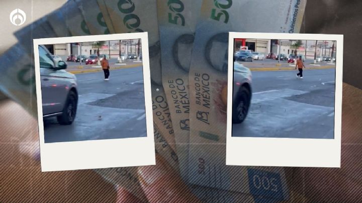 (VIDEO) ¿Una lanita? Billetes de 500 pesos caen del cielo en Coahuila