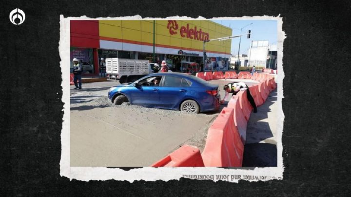 (VIDEO) La historia detrás del automovilista que terminó en un ‘pozo’ de cemento