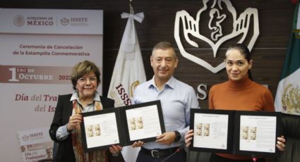 Cancelan estampilla postal conmemorativa por el Día del Trabajador del ISSSTE