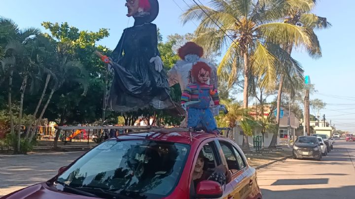 (FOTOS) Taxi del terror recorre Zona Sur de Tamaulipas