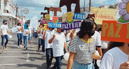 Marcha por la Paz en Veracruz: Familias enteras se unieron para pedir por la paz en el mundo