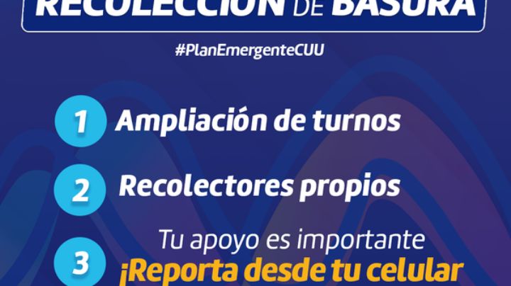 Amplían horario de recolección de basura en 111 colonias