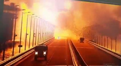 (VIDEO) Trancazo a Putin: explosión del puente de Crimea lo aleja de la victoria