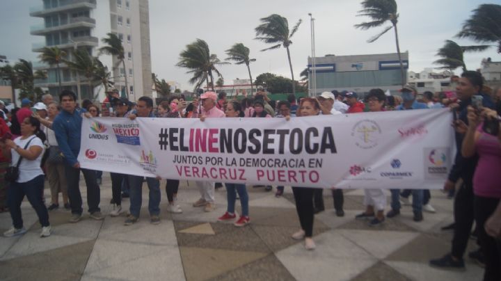 Marcha en defensa del INE: Miles de veracruzanos en apoyo a la institución democrática