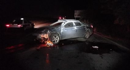 (VIDEO) Borrachos y en fuga: Fuerte accidente cerca de Zempoala, tripulantes abandonan el vehículo