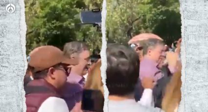 (VIDEO) Marcelo Ebrard sufre agresión en megamarcha de AMLO