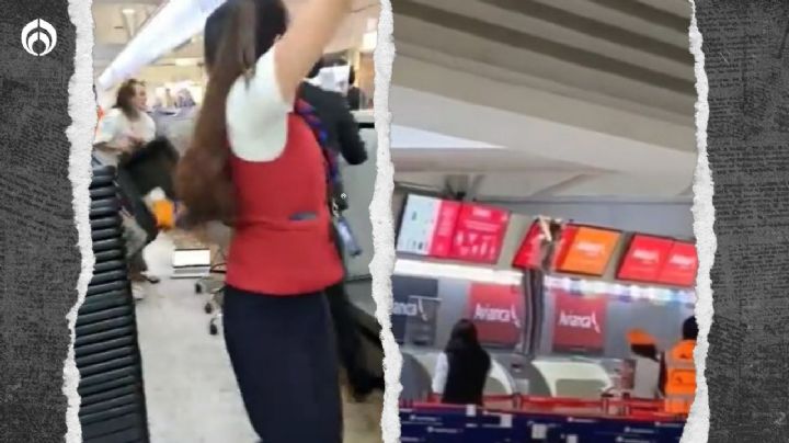 (VIDEO) Zafarrancho en AICM: mujer agrede a personal de la aerolínea Emirates