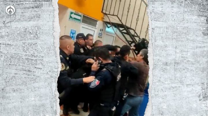 (VIDEO) ¡Pum Pan Tortillas... Tacos! Policías y clientes pelean en taquería de la GAM