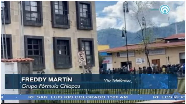 Reportan enfrentamiento en Chiapas: Chocan manifestante, policías y Guardia Nacional en San Cristóbal