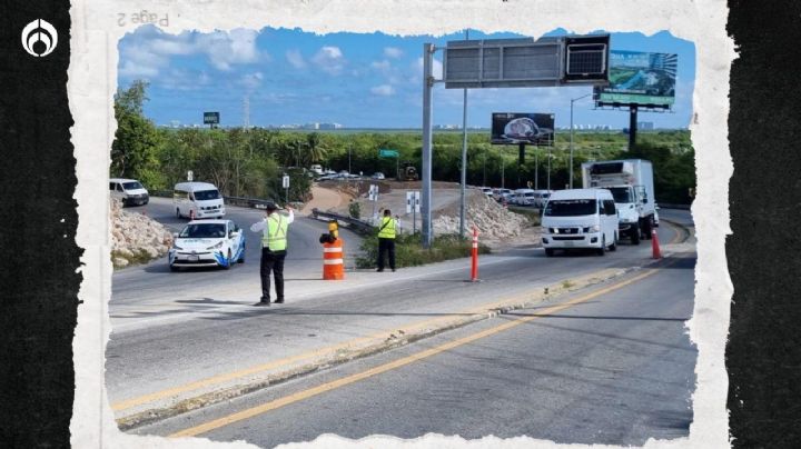 ¡Ojo! Alertan por tráfico hacia aeropuerto de Cancún