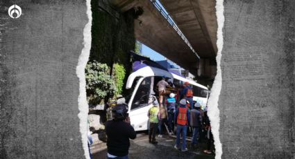 (VIDEO) Camión choca contra muro de segundo piso en Periférico; hay 1 muerto