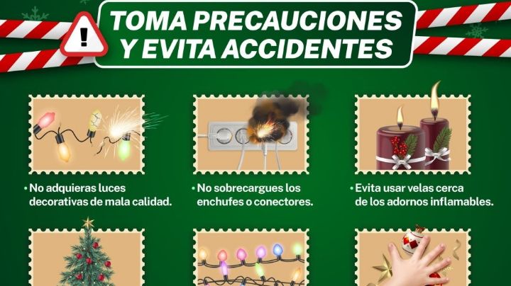 Emite protección civil estatal recomendaciones para la adecuada instalación de adornos navideños