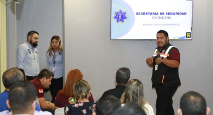 Comparten estrategias de seguridad a negocios de Escobedo NL