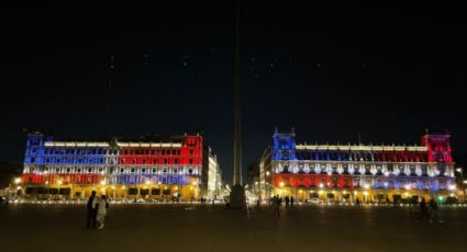 ¿Colores de Rusia en el Zócalo? No, es la bandera dominicana