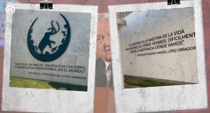 AMLO es "inmortalizado" en el AIFA: colocan sus frases en Museo del Mamut