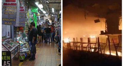 (VIDEOS) Así fue el incendio del emblemático Mercado de San Juan de Dios