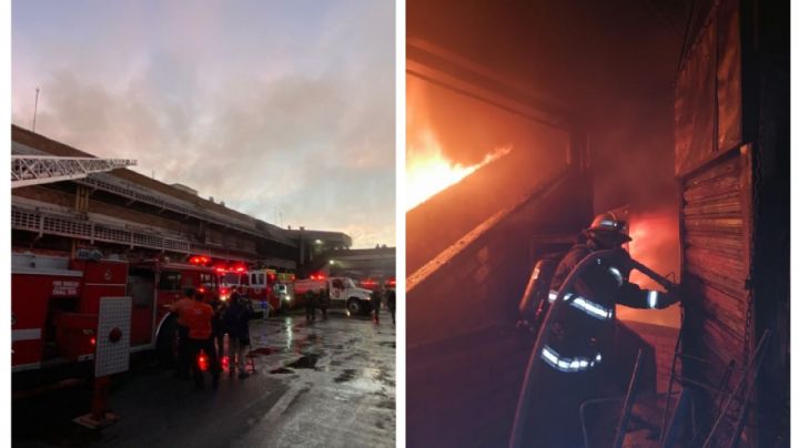 Mercado de San Juan de Dios en Guadalajara se incendia; no hubo heridos