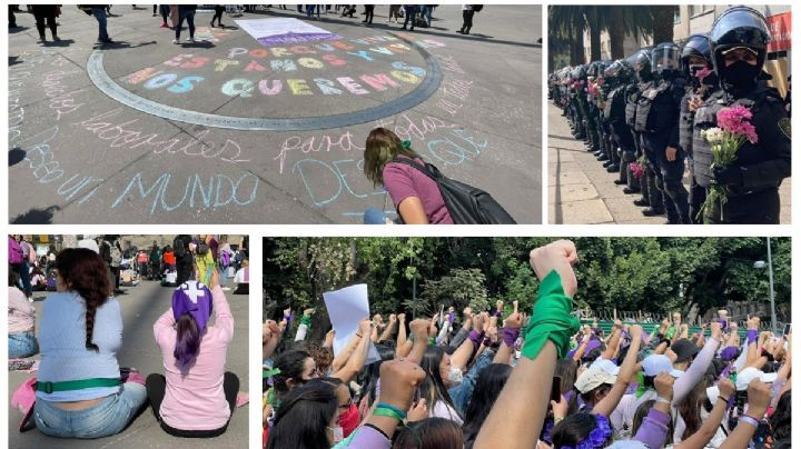 Marcha por el Día de la Mujer: Muestras de paz y creatividad dominan el 8M