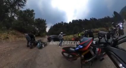 (VIDEO) Asaltan a motociclistas en La Marquesa; Fiscalía ya investiga