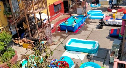 (VIDEO) Parque Acuático Tepito: vecinos montan albercas en unidad habitacional