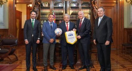 El futbol los une: AMLO se reúne con Emilio Azcárraga e Infantino