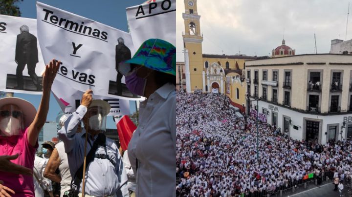 Revocación de mandato: marchan mexicanos a favor y en contra de AMLO (FOTOS)