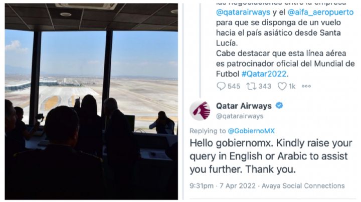 AIFA: "hagan petición en inglés o árabe"... ¿dice Qatar Airways al Gobierno?