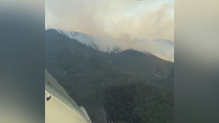 Comunidad de Sierra Hermosa es evacuada ante incendio forestal